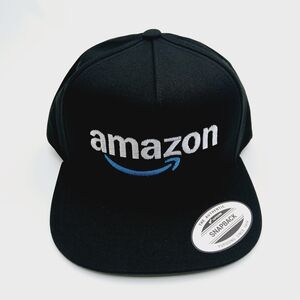 Amazon Embroidered Letters Black Snapback Hat